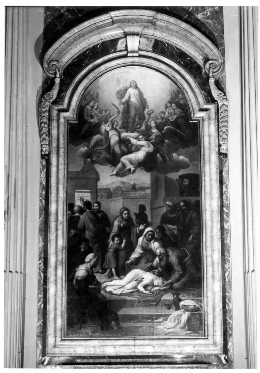 Martirio e glorificazione di Santa Messalina - tela a olio (1850) di Enrico Bartolomei - Chiesa di San Giacomo, Foligno